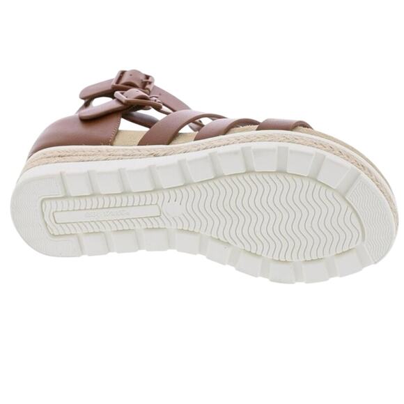 EASY STREET Simone Gladiator Platform Wedge Sandals in Cognac Size 11 New in Box - Picture 6 of 10
